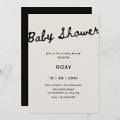 Invitation Simple classy baby shower (Devant / Derrière)