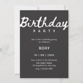 Invitation Simple classy birthday  (Devant)