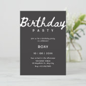 Invitation Simple classy birthday  (Debout devant)