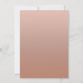 Invitation Simple Clay Terracotta & Blush ombre Bridal Shower (Dos)