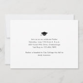 Invitation Simple Collage de Photos de Remise de Diplômes (Dos)