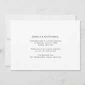 Invitation Simple Collage Photo Réception De Mariage Moderne (Dos)