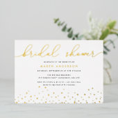 Invitation simple Confetti Fête des mariées Foil (Debout devant)