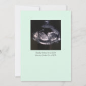 Invitation Simple Confetti Mignonne Révélation de genre (Dos)