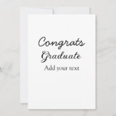 Invitation Simple congratulation graduation add your (Devant)