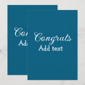 Invitation Simple congratulation graduation add your (Devant / Derrière)