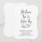 Invitation Simple couple de script prend une douche avant de (Devant / Derrière)