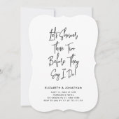 Invitation Simple couple de script prend une douche avant de (Devant)