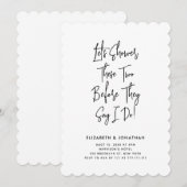 Invitation Simple couple de script prend une douche avant de (Devant / Derrière)