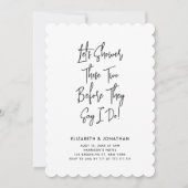 Invitation Simple couple de script prend une douche avant de (Devant)
