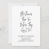 Invitation Simple couple de script prend une douche avant de (Devant)