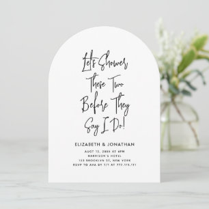 Invitation Simple couple sous la douche avant de dire oui