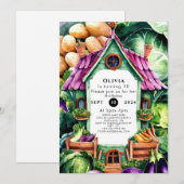 Invitation Simple Cultivé Localement Marché Agriculteurs Anni (Devant / Derrière)