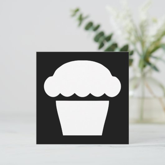 Invitation simple cupcake / muffin (Debout devant)