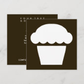 Invitation simple cupcake / muffin (Devant / Derrière)