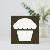 Invitation simple cupcake / muffin (Debout devant)