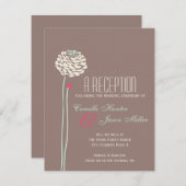Invitation Simple Dahlia - Réception Moderne Rustique (Devant / Derrière)