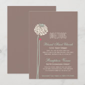 Invitation Simple Dahlia - Rustic Modern Directions Insertion (Devant / Derrière)