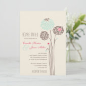 Invitation Simple Dahlia - Rustique Mariage moderne (Debout devant)