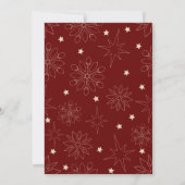 Invitation Simple Dark Festive Rouge et or Elegant Deer Xmas (Dos)