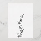 Invitation simple de Baby shower blanc et or (Verso)