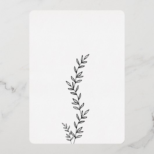 Invitation simple de Baby shower blanc et or (Verso)