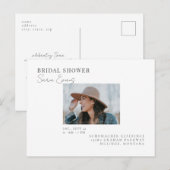 Invitation simple de bapteme de mariage en blanc a (Devant / Derrière)