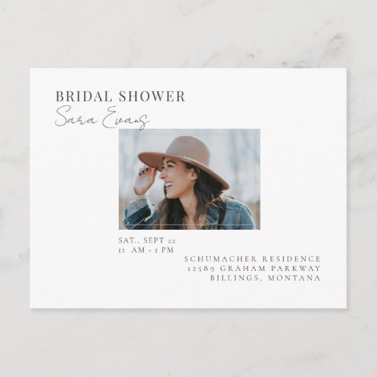 Invitation simple de bapteme de mariage en blanc a (Devant)