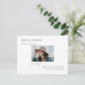 Invitation simple de bapteme de mariage en blanc a (Debout devant)