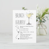 Invitation simple de brunch et de bulles (Debout devant)
