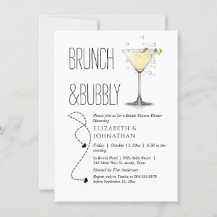 Invitation simple de brunch et de bulles