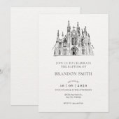 Invitation simple de cathédrale (Devant / Derrière)