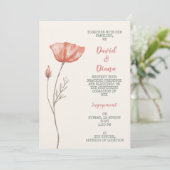 Invitation simple de couleur orange (Debout devant)