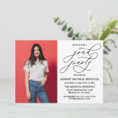 INVITATION SIMPLE DE DIPLÔME DE CALLIGRAPHIE SIMPL (Debout devant)