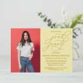 INVITATION SIMPLE DE DIPLÔME DE CALLIGRAPHIE SIMPL (Debout devant)