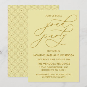INVITATION SIMPLE DE DIPLÔME DE CALLIGRAPHIE SIMPL