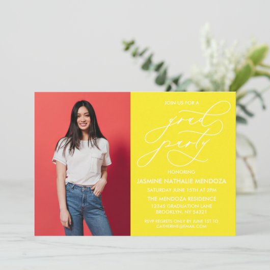 INVITATION SIMPLE DE DIPLÔME DE CALLIGRAPHIE SIMPL (Debout devant)