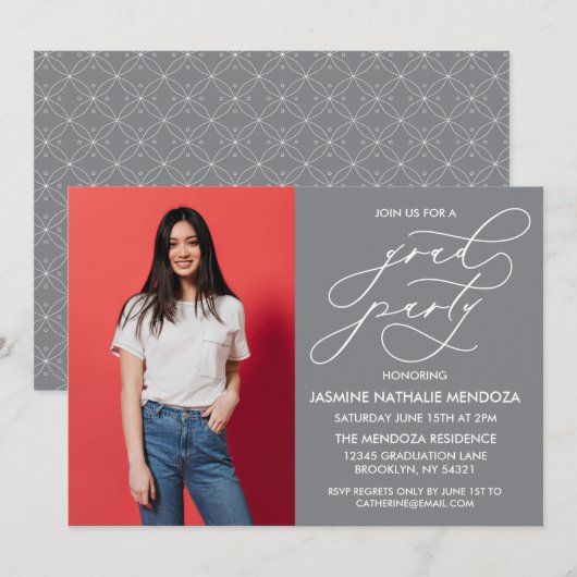 INVITATION SIMPLE DE DIPLÔME DE CALLIGRAPHIE SIMPL (Devant / Derrière)