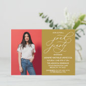 INVITATION SIMPLE DE DIPLÔME DE CALLIGRAPHIE SIMPL (Debout devant)