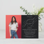 INVITATION SIMPLE DE DIPLÔME DE CALLIGRAPHIE SIMPL (Debout devant)