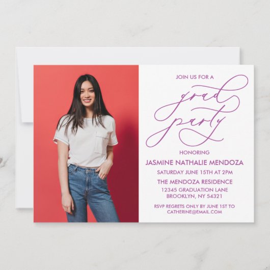 INVITATION SIMPLE DE DIPLÔME DE CALLIGRAPHIE SIMPL (Devant)