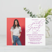 INVITATION SIMPLE DE DIPLÔME DE CALLIGRAPHIE SIMPL (Debout devant)