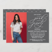 INVITATION SIMPLE DE DIPLÔME DE CALLIGRAPHIE SIMPL (Devant / Derrière)