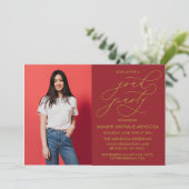 INVITATION SIMPLE DE DIPLÔME DE CALLIGRAPHIE SIMPL (Debout devant)