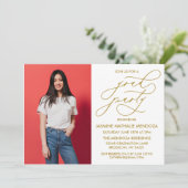 INVITATION SIMPLE DE DIPLÔME DE CALLIGRAPHIE SIMPL (Debout devant)