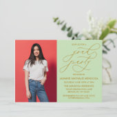 INVITATION SIMPLE DE DIPLÔME DE CALLIGRAPHIE SIMPL (Debout devant)