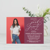 INVITATION SIMPLE DE DIPLÔME DE CALLIGRAPHIE SIMPL (Debout devant)