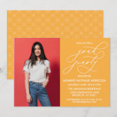 INVITATION SIMPLE DE DIPLÔME DE CALLIGRAPHIE SIMPL (Devant / Derrière)