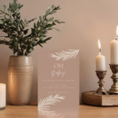 Invitation simple de douche sur le ton neutre boho