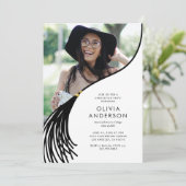 Invitation simple de fête de fin d'études avec pho (Debout devant)